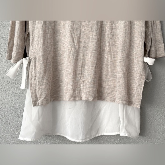 Pebble & Stone Anthropologie Layered Side-Tie Tunic Top Women’s Size XL Casual - Picture 11 of 15